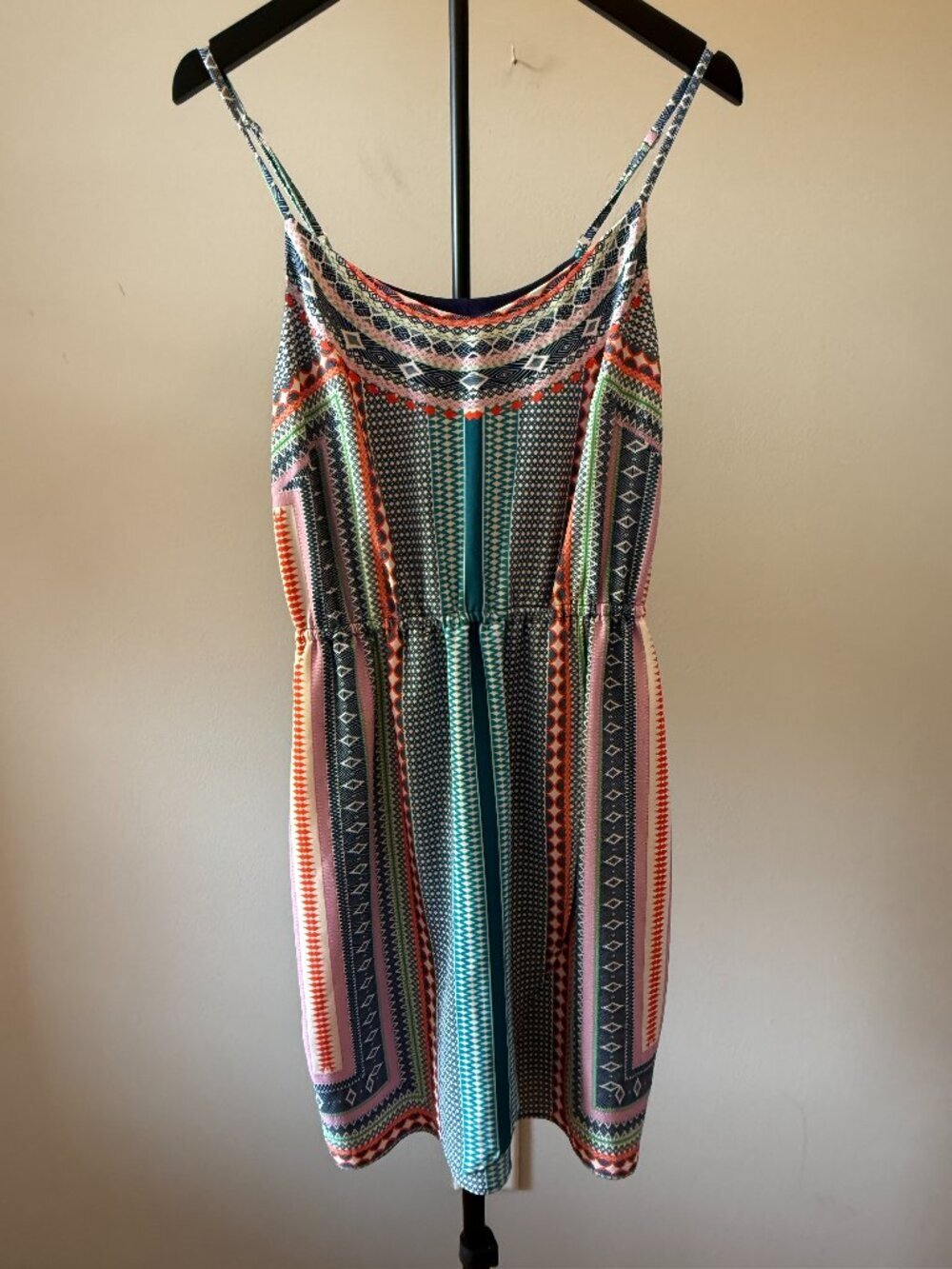 Gianni Bini Geometric Wrap Dress Multicolor Women's Small